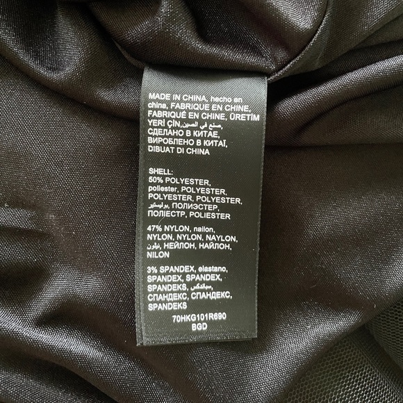 BEBE Black and Gold Lace Metallic Velour Dress US XXS - Picture 12 of 12